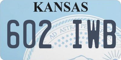 KS license plate 602IWB