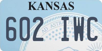 KS license plate 602IWC