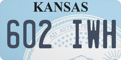 KS license plate 602IWH