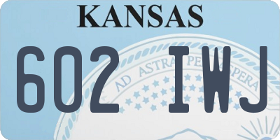 KS license plate 602IWJ