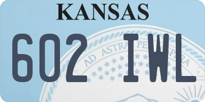 KS license plate 602IWL