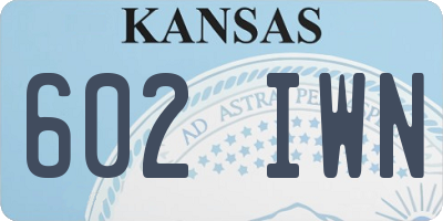 KS license plate 602IWN