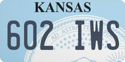 KS license plate 602IWS