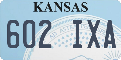 KS license plate 602IXA