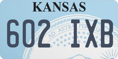 KS license plate 602IXB