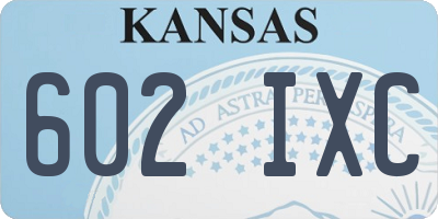 KS license plate 602IXC