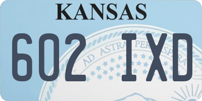 KS license plate 602IXD