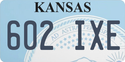 KS license plate 602IXE