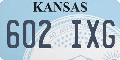 KS license plate 602IXG