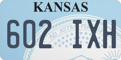 KS license plate 602IXH