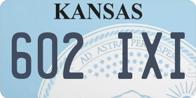 KS license plate 602IXI