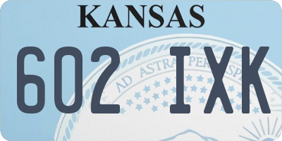 KS license plate 602IXK