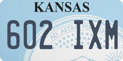 KS license plate 602IXM