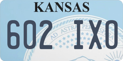 KS license plate 602IXO