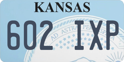 KS license plate 602IXP