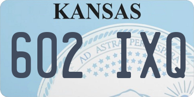 KS license plate 602IXQ