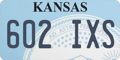 KS license plate 602IXS