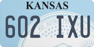 KS license plate 602IXU