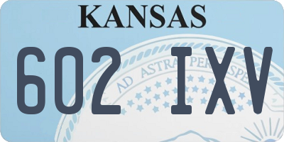 KS license plate 602IXV