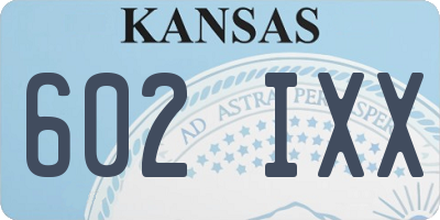 KS license plate 602IXX