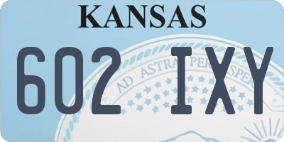 KS license plate 602IXY