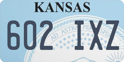KS license plate 602IXZ