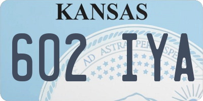 KS license plate 602IYA
