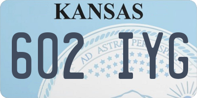 KS license plate 602IYG