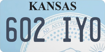 KS license plate 602IYO