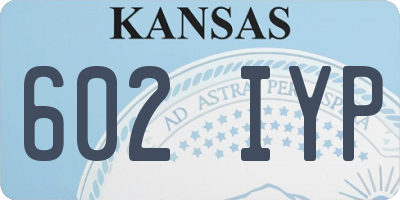 KS license plate 602IYP