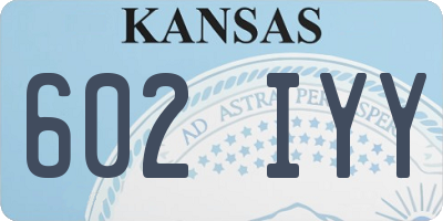 KS license plate 602IYY