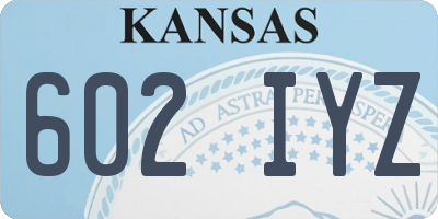 KS license plate 602IYZ