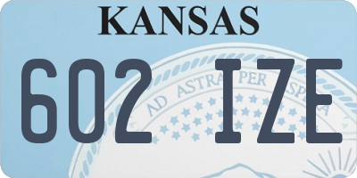 KS license plate 602IZE