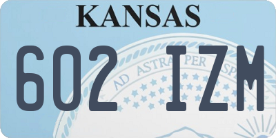 KS license plate 602IZM