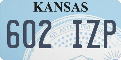 KS license plate 602IZP