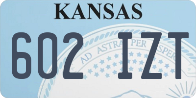 KS license plate 602IZT