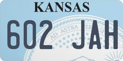 KS license plate 602JAH