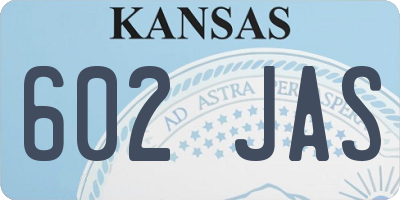 KS license plate 602JAS