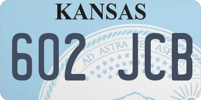 KS license plate 602JCB