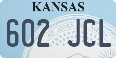 KS license plate 602JCL