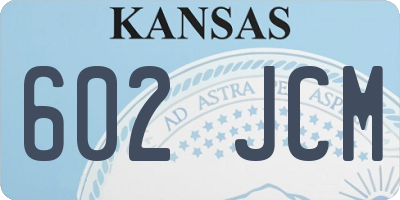 KS license plate 602JCM