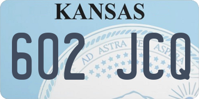 KS license plate 602JCQ