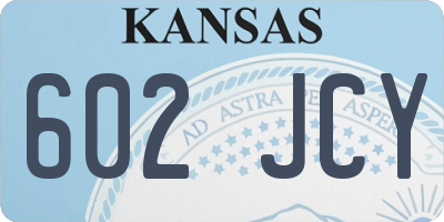 KS license plate 602JCY