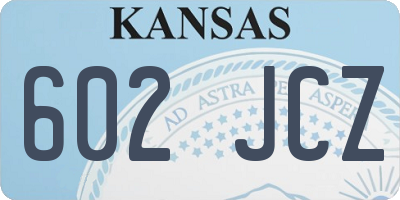 KS license plate 602JCZ