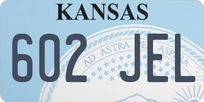 KS license plate 602JEL