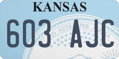 KS license plate 603AJC