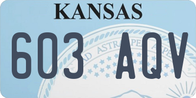 KS license plate 603AQV