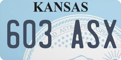 KS license plate 603ASX