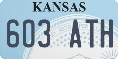 KS license plate 603ATH