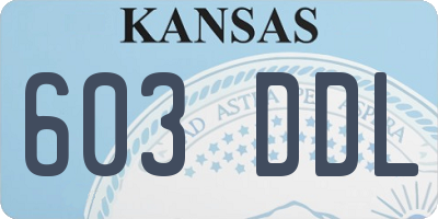 KS license plate 603DDL